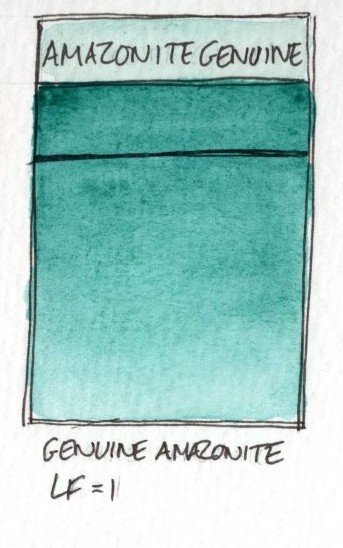 The cool green colour of Amazonite genuine.