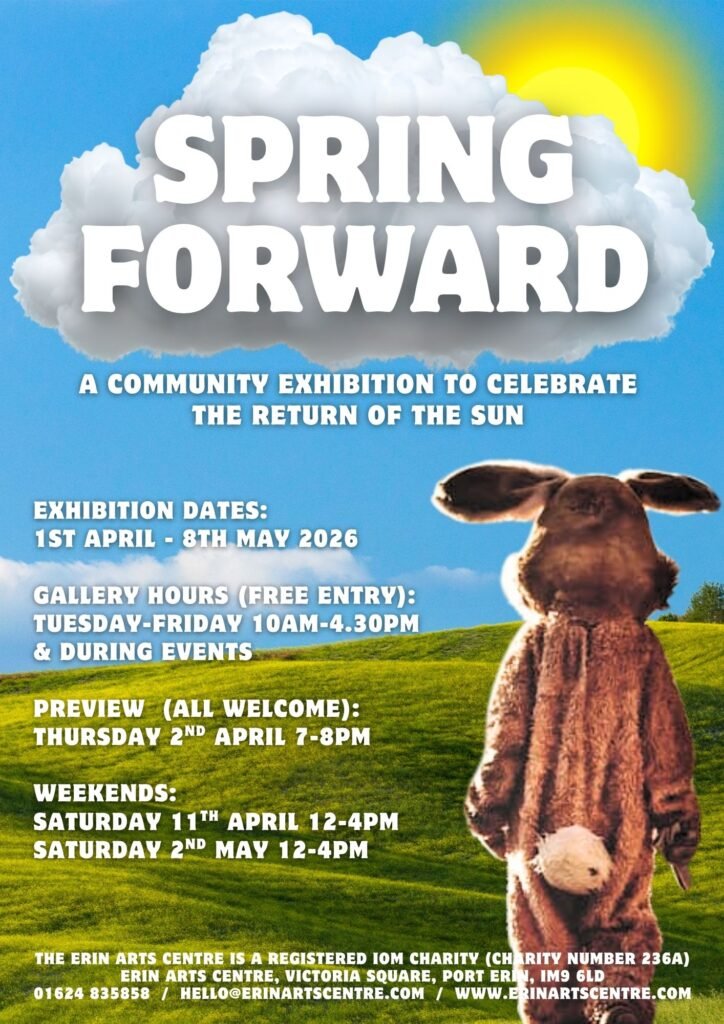 Poster for Spring Forward exhibition at Erin Arts Centre from 1st April to 8th May.